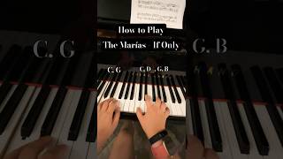 The Marías  If Only Piano Tutorial youtubeshorts [upl. by Eisdnil147]