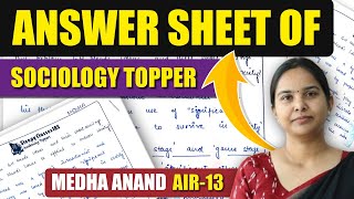 Sociology Optional Toppers Answer Sheet Medha AIR  13  Sociology Optional Sleepy Classes [upl. by Rhiamon]