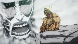 Reiner VS Bertholdt Colossal Titan  Armin Meets Bertholdt [upl. by Risan630]