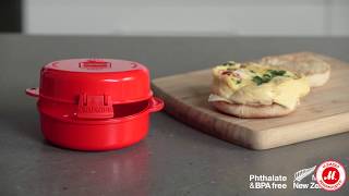 Контейнер для микроволновой печи Sistema Microwave Easy Eggs 271 мл Red 1117 [upl. by Atsirak]