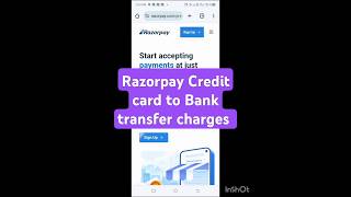 Razorpay Credit Card to Bank transfer Charges short shorts viral infysky laravel razorpay [upl. by Otrevlig907]