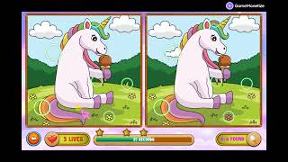 Unicorn Find The Differences CB Games [upl. by Annayek]