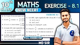 Class 10 Maths Chapter 8  Introduction to Trigonometry  Exercise 81 Solutions [upl. by Robinett]