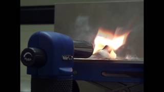 Movie S3 Horizontal combustibility testing of the noncoated PU foam [upl. by Rachael]