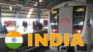 🇮🇳 India Delhi Metro दिल्ली मेट्रो रेल 03170 multi [upl. by Lytsyrk118]