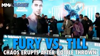 Tommy Fury Darren Till Almost Come to Blows at Press Conference [upl. by Guod]