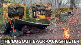 Solo Overnight Bugging Out With a Seasonfort Expanse Backpack Shelter and Chicken Noodle Soup [upl. by Atims]