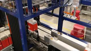 Lantech C1000 Hot Melt Carton Erector Video FAT 20214735 September 9 2021 [upl. by Alyacim]