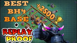 BUILDER HALL 4 BH4 BEST BASE WITH REPLAY PROOF  ANTI 1 STAR  CLASH OF CLANS [upl. by Tab]