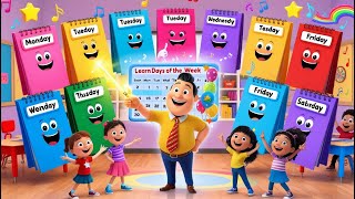 Learning Days of the Week  Easy Song for Kids [upl. by Alejna]