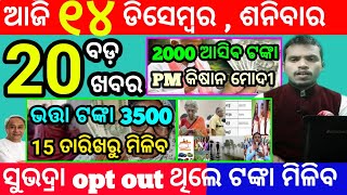 todays morning news odisha14 december 2024subhadra yojana online registrationodisha news today [upl. by Nyvlem]