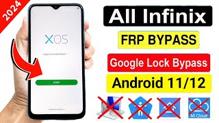 All Infinix Android 11 Frp UnlockBypass Google Account Lock Latest Security 2024 Without Pc [upl. by Agrippina]