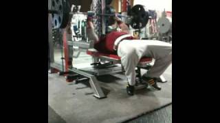 Eliteftscom Rest Pause JM Press with fat gripz and bench [upl. by Ecaidnac]