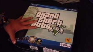 Sony Playstation 3 Grand Theft Auto V 500 GB Bundle Unboxing [upl. by Sauer]