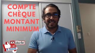 Comptes Chèque Montant minimum [upl. by Ignace]