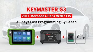 OBDSTAR KeyMaster G3 2011 Mercedes Benz W207 EIS All Keys Lost Programming CAN Protocol Type [upl. by Lockhart]