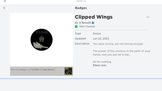 I was one of the first people to get clipped wings badge in Slap Battles [upl. by Annohs]