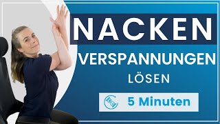 5 Minuten gegen Nackenschmerzen – Dein schnelles BüroWorkout [upl. by Fanestil544]