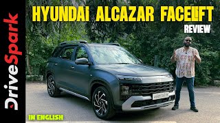 2024 Hyundai Alcazar Facelift Review  Design  Features  Impressions  Promeet Ghosh [upl. by Alleoj543]