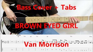 Van Morrison  Brown Eyed Girl BASS COVER TABS preview [upl. by Domini358]