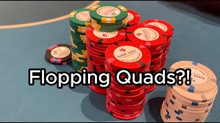 Flopping Quads in 13 Game  Poker Vlog 16 [upl. by Luhar]