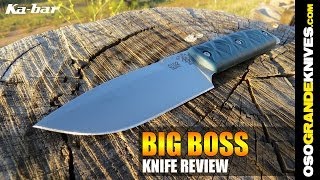 KaBar Snody Big Boss Fixed Blade Knife Review  OsoGrandeKnives [upl. by Meave]