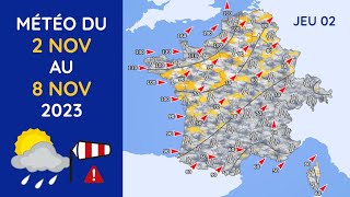 Météo du Jeudi 2 au Mercredi 8 Novembre 2023 [upl. by Ahsienahs]