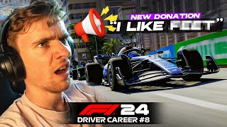 TTS DONOS AROUND MONACO  F1 24 Driver Career 8 [upl. by Ahsuat]