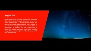 Angled div shape using CSS3 and HTML5  HTML5  CSS3  CSS3 best tricks [upl. by Stalder121]