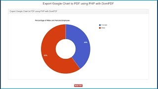 Export Google Chart to PDF using PHP with DomPDF [upl. by Ofloda391]