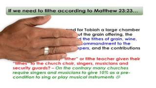 Are Christians Commanded To Tithe According To Matthew 2323 [upl. by Krystle]