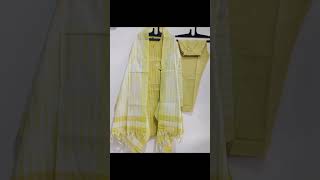 Pure handloom south weaving cotton kurta and cotton pants Paired with full length handloom south [upl. by Alisander]