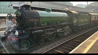 61306 Mayflower Steam Dreams London to Chichester and Goodwood at Paddington10th Sept 2023 4k [upl. by Ibbie350]