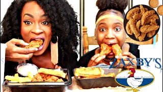 MUKBANG ZAXBYS CHICKEN STRIPS amp WINGS EATING SHOW YUMMYBITESTV [upl. by Ridglea]