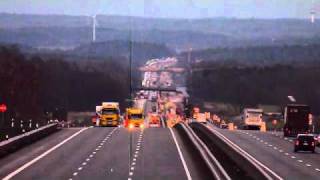 A1 LKWUnfall zwischen Rade und Hollenstedt 27012011 [upl. by Herold]