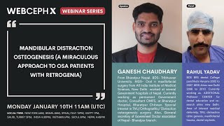 Webinar 88th quotMandibular Distraction Osteogenesis quot by Dr Ganesh Chaudhary [upl. by Osswald]