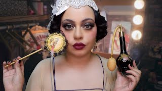 ASMR 1920s BACKSTAGE at the CABARET  Makeup Hair amp Accessories Consultation PERSONAL ATTENTION [upl. by Uriisa]