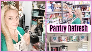 CLEAN WITH ME HUGE PANTRY REFRESH amp ORGANIZATION [upl. by Eolc312]