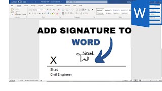 How to Insert Signature to Word  Add Signature and Signature Line to Word [upl. by Orabla733]