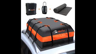 2022 Review MeeFar Car Roof Bag XBEEK Rooftop top Cargo Carrier Bag 15 Cubic [upl. by Yanat]