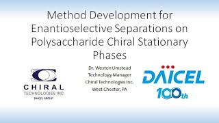 Chiral Method Development on Daicel Polysaccharide Chiral Stationary Phases  Full Length [upl. by Inneg]