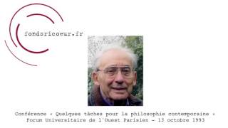 Paul Ricœur  Conférence quotQuelques tâches pour la philosophie contemporainequot [upl. by Ettenahc]