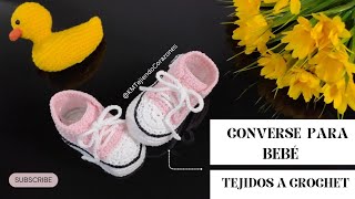 CONVERSE TEJIDO A CROCHET  PASO A PASO 😍 [upl. by Sifan]