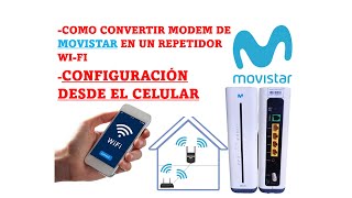 COMO CONFIGURAR CABLE MODEM DE MOVISTAR COMO REPETIDOR WiFiCONFIGURACIÓN DESDE EL CELULARTCG22046 [upl. by Eniarrol]