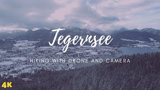 Hiking in Tegernsee in winter Walking in Bavarian Alps with drone and camera  Travel Cubed 4K [upl. by Yhtrod]