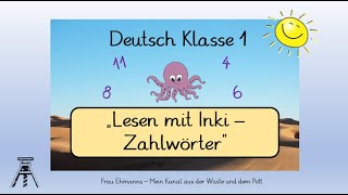 Deutsch Klasse 1 Lesen mit Inki  Zahlwörter Leseband Leseförderung mit Learningapp [upl. by Perlis]