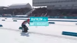 Day one Para Biathlon Highlights  PyeongChang 2018 [upl. by Rossuck655]