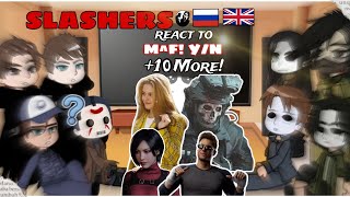 • Slashers react to YN as   🇷🇺🇬🇧  PART 4  FEMMALE  Read DESC • [upl. by Daj901]