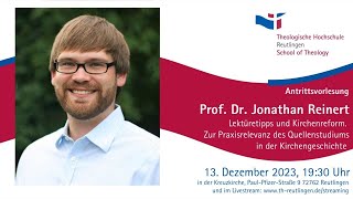 Antrittsvorlesung Lektüretipps und Kirchenreform  Prof Dr Jonathan Reinert [upl. by Magree]