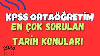 5 İşte KPSS Ortaöğretim Tarihte En Önemli Konular  Ali Gürbüz  KPSS Ortaöğretim 2024 kpss [upl. by Bollay]